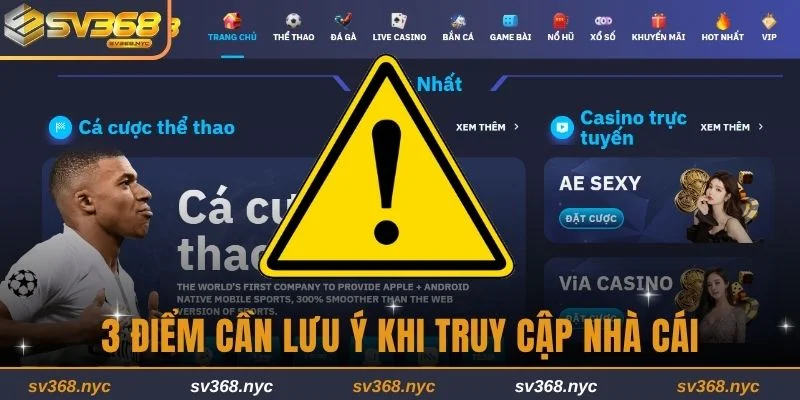 3 lỗi thường gặp nhất khi truy cập nhà cái