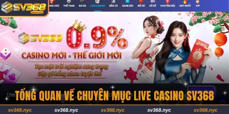 Tổng quan về chuyên mục Live Casino SV368