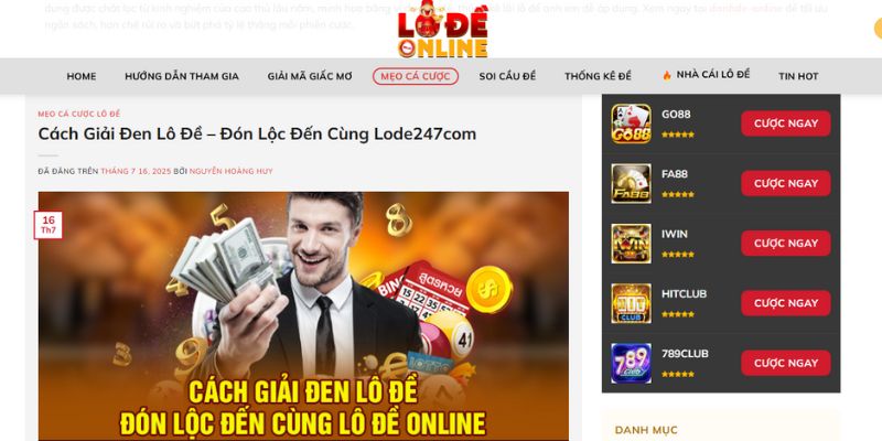 Lưu ý quan trọng khi khám phá dịch vụ trang Lode247.com
